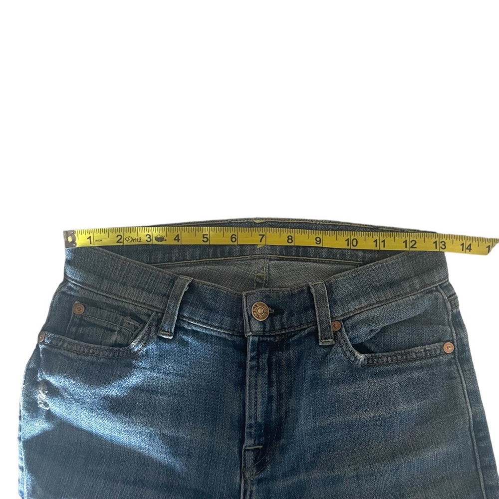7 For All Mankind Distressed Skinny Jeans Sz 26 - Picture 9 of 10